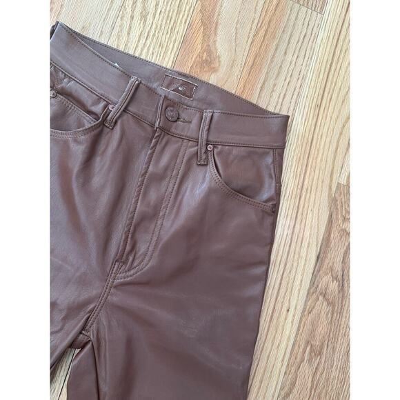 MOTHER Denim High Waisted Rail Skimp Jeans in Friar Brown - Picture 11 of 12